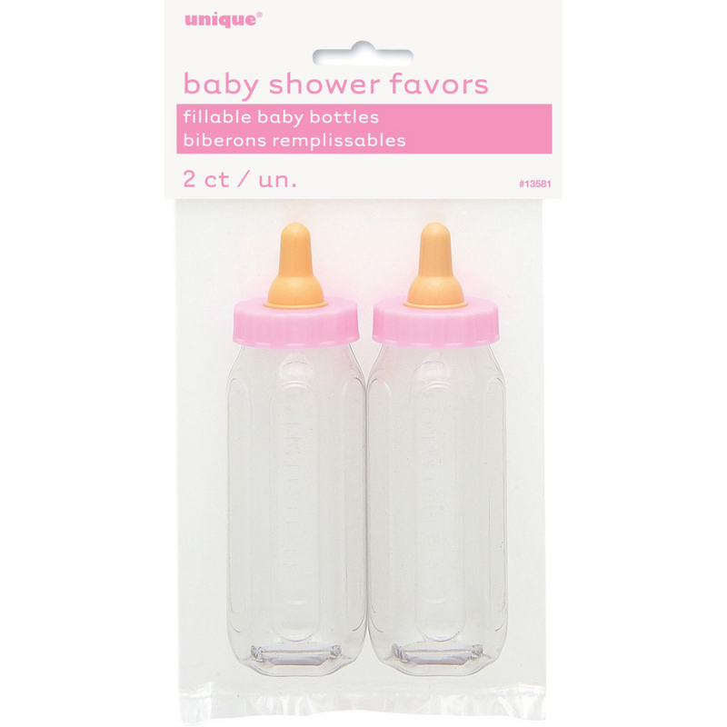 Baby Bottles Pink 13cm 2pk
