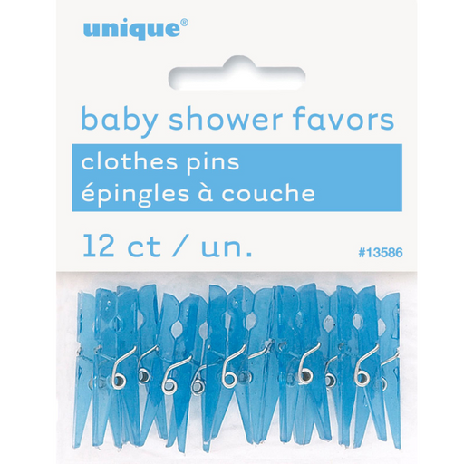 Baby Clothes Pins Blue 12pk