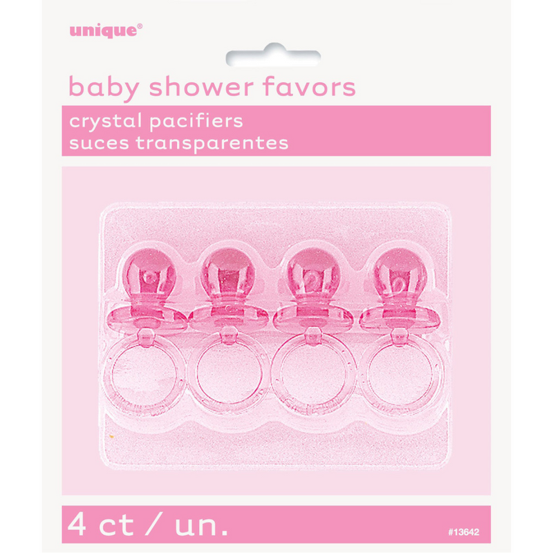 Pacifiers Crystal Pink 5cm 4pk