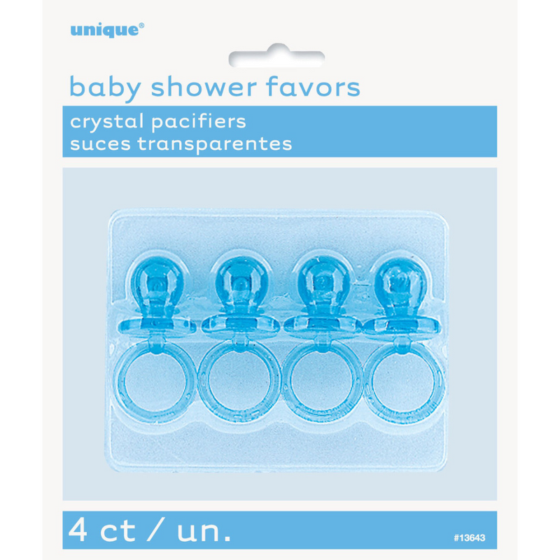 Pacifiers Crystal Blue 5cm 4pk