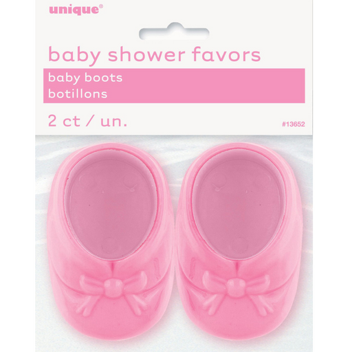 Baby Boots Pink 7.5cm 2pk