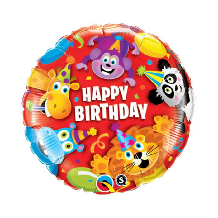 Standard Foil Balloon™ 45cm Round Birthday Party Animals