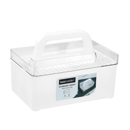 Storage Caddy With Clear Tray 26X18X18Cm