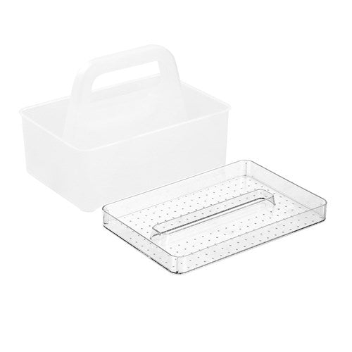 Storage Caddy With Clear Tray 26X18X18Cm