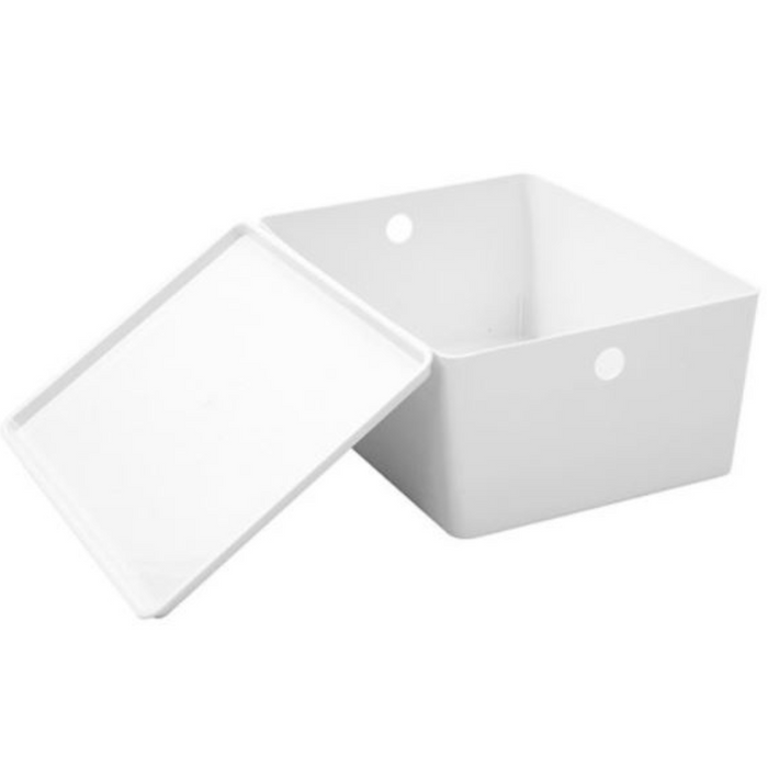 Crystal Container With Lid 35X26.5X15.5Cm White