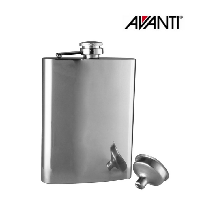 Avanti Hip Flask With Funnel - Polished
