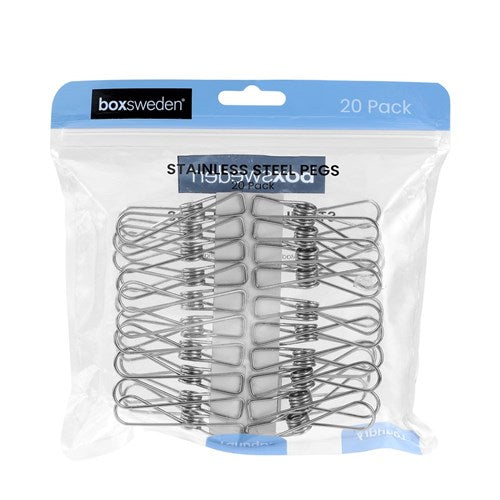 HANGIT STAINLESS STEEL PEGS 20PK 6CM