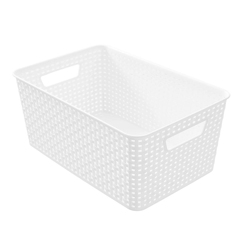 WOVEN STORAGE BASKET 14L 39X26X16.5CM 3 ASSTD