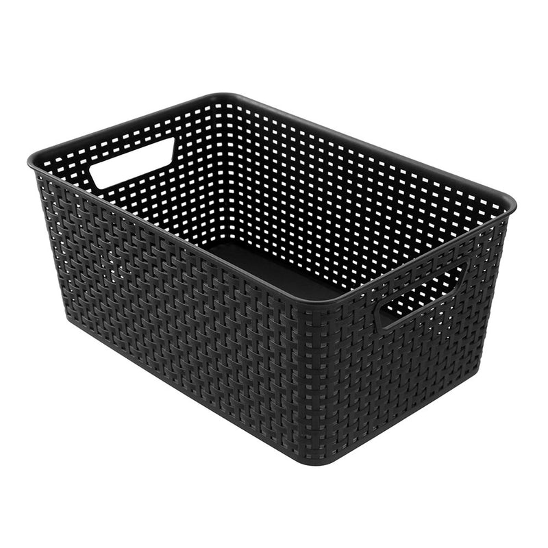 WOVEN STORAGE BASKET 14L 39X26X16.5CM 3 ASSTD