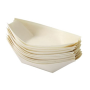 Lemon And Lime Eco Wood Serving Boat11.5X6.5Cm 12Pk – thumbnail