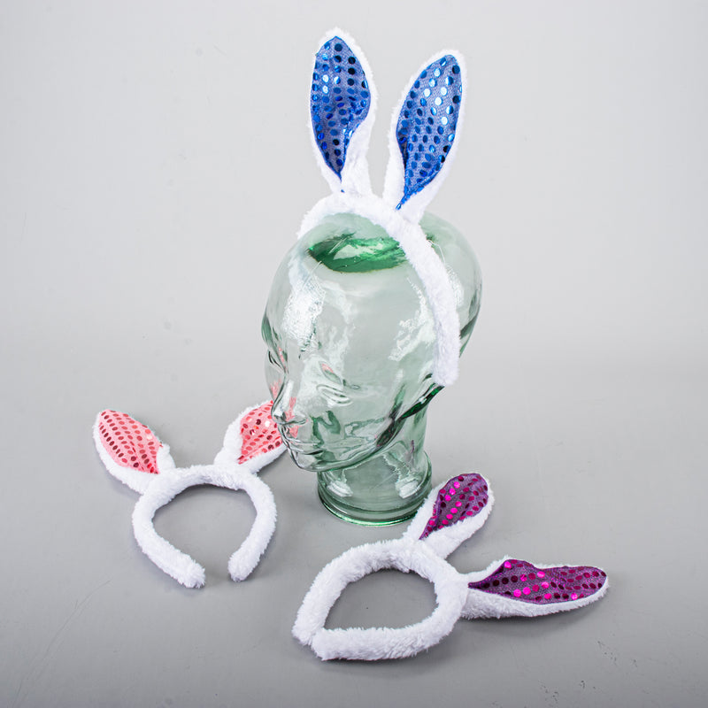 Bunny Ear Headband Sequin Assorted