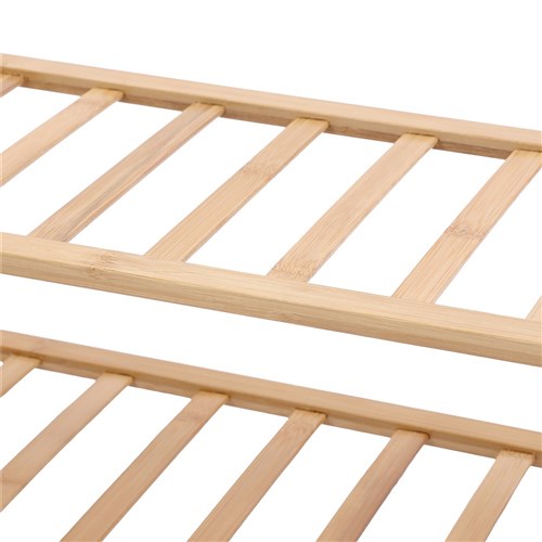 Bamboo 2 Tier Shoe Rack 67X25X31Cm