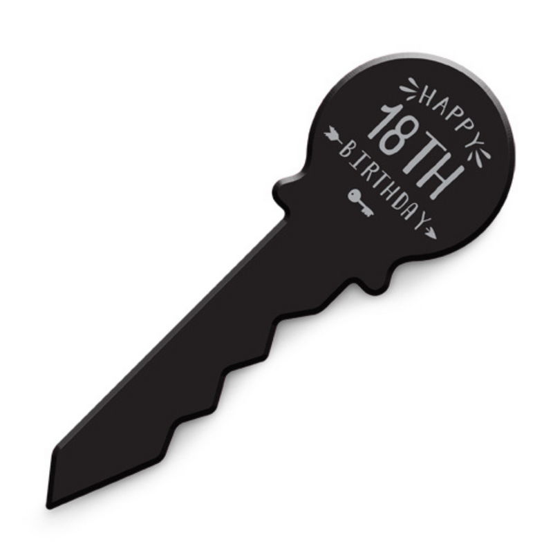 Ronis 18 Birthday Key Large Black
