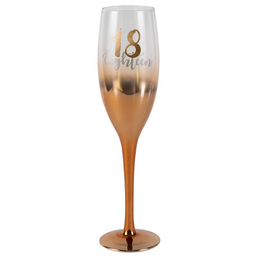 Ronis 18 Ombre Champagne Glass Rose Gold 150ml