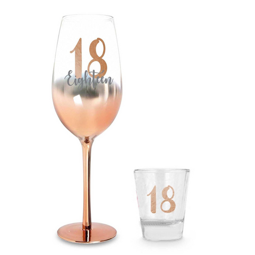 Ronis 18 Ombre Champagne and Shot Set Rose Gold 250ml 30ml