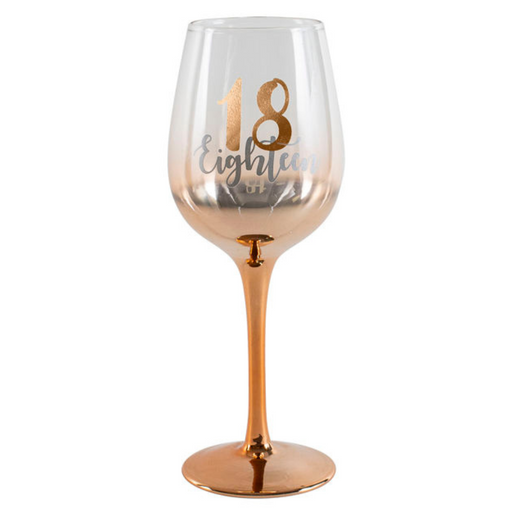 Ronis 18 Ombre Wine Glass Rose Gold 430ml