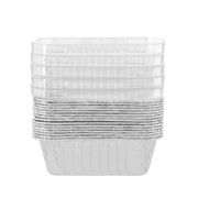Lemon And Lime Foil Baking Cup Plastic Lidrect 10.5X7.5Cm 15Pk – thumbnail