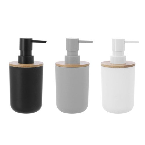 BANO SOAP DISPENSER 330ML BAMBOO TOP 7.5X7.5X16CM