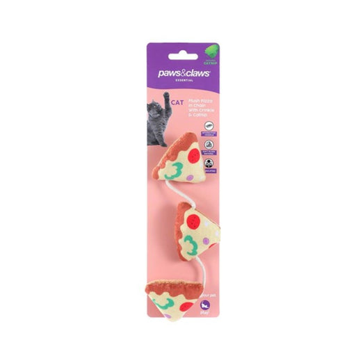  Plush Pizza Dangler With Crinkle And Catnip Cat Toys