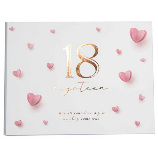 Ronis 18th Heart Guest Book 23x18cm