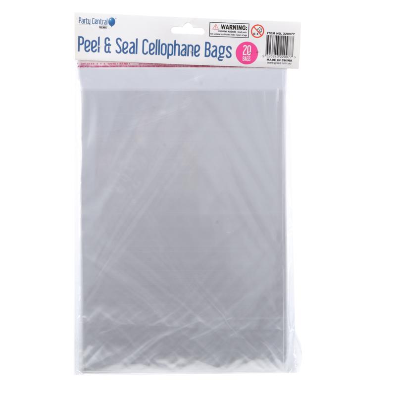 Premium Peel & Seal Cellophane Bags 20pk