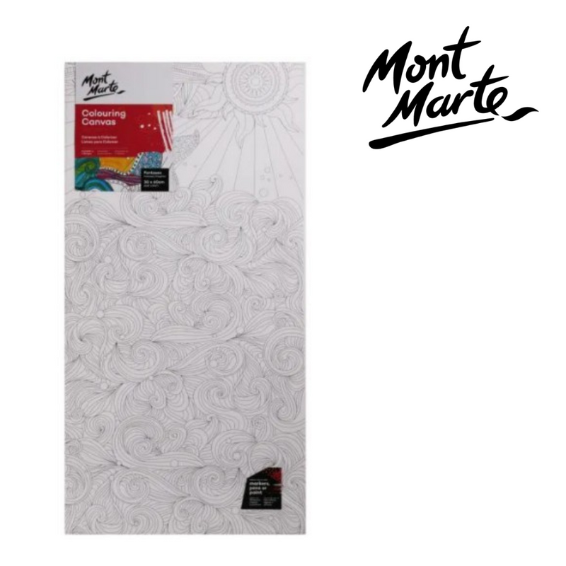 Mont Marte Colouring Canvas Asstd 30x60cm