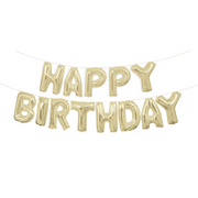 Happy Bday Champagne Foil Balloon Kit Gold 35.5cm