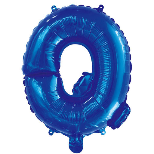Alphabet Q Foil Balloon Royal Blue 35cm