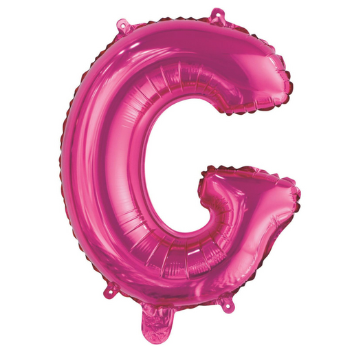Alphabet G Foil Balloon Hot Pink 35cm