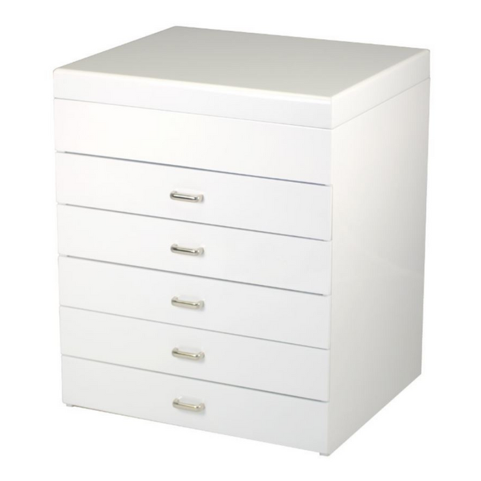 Jewel Box™ Pearl Box in White/Grey 5 Drawers