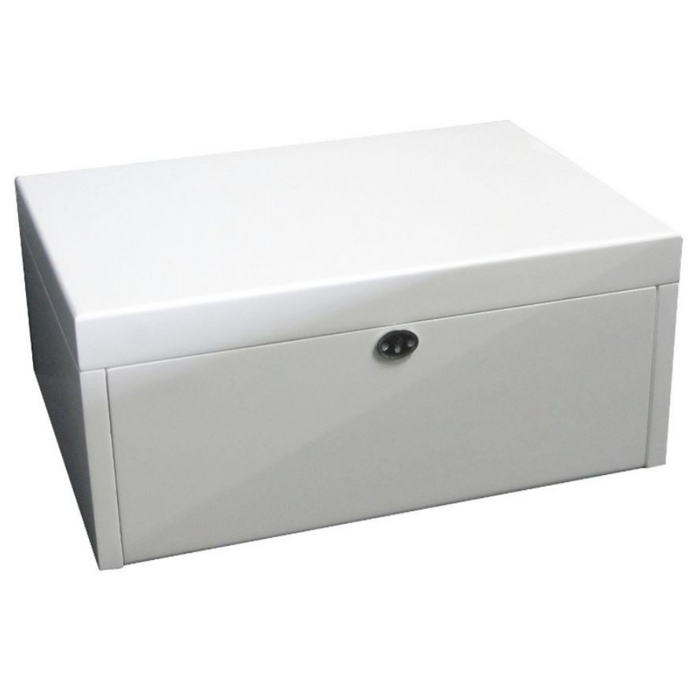 Jewel Box™ Kandi Box with Key and Mirror White