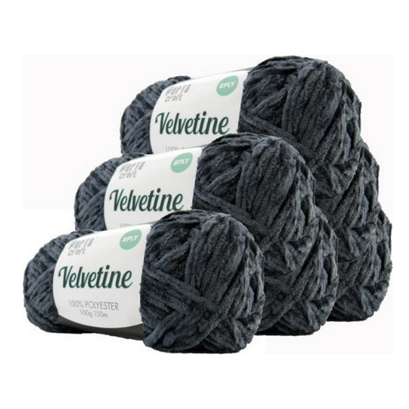 Velvetine Yarn 100g 150m 02 Slate