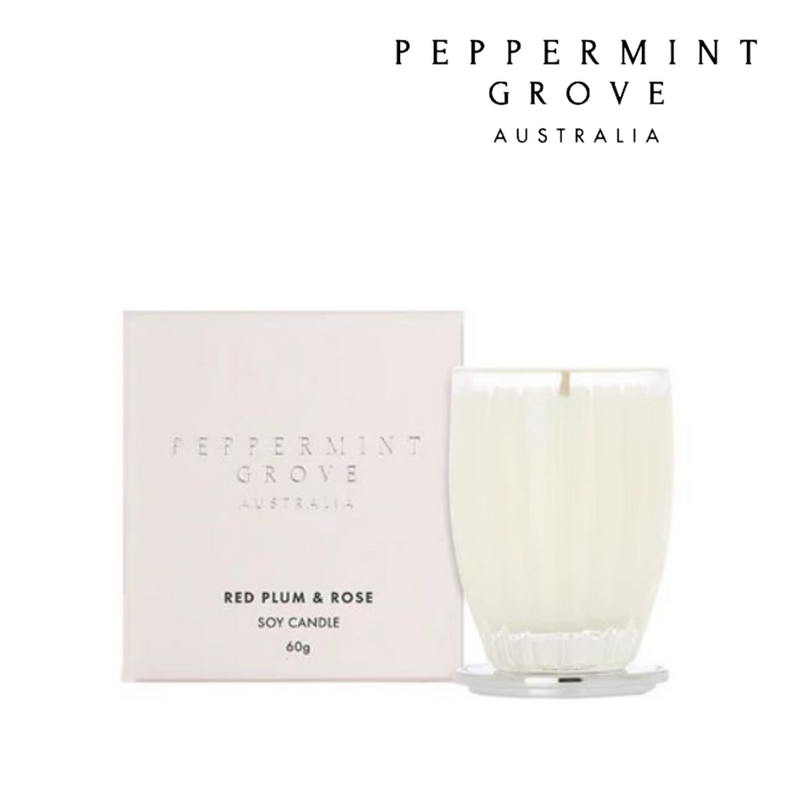Peppermint Grove Candle 60g - Red Plum & Rose