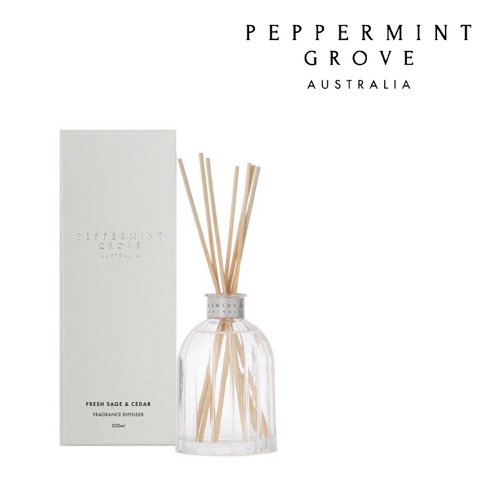 PGA Mini Fragrance Diffuser 100ml - Fresh Sage & Cedar