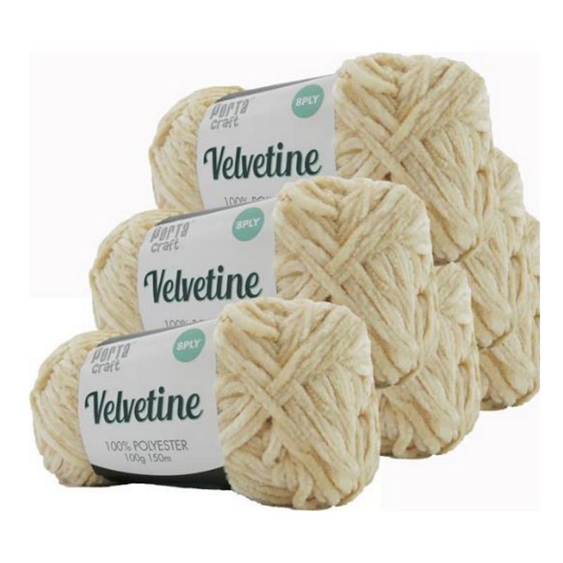 Velvetine Yarn 100g 150m 12 Peach Cream