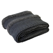 Darby Chenille Throw Charcoal 130x160cm – thumbnail