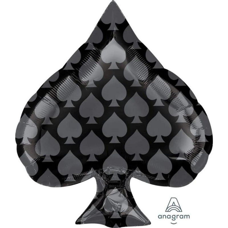 Foil Balloon Junior Shape Black Spade S50