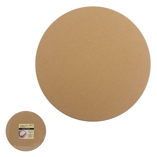 Round Kraft Brown Cake Board 30cm 2pk