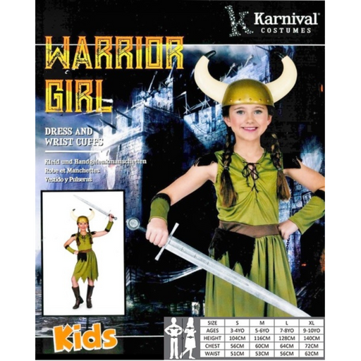 Child Viking Warrior Girl Costume XL