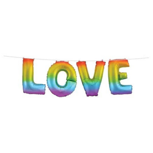 Banner Kit Foil Balloon 91cm LOVE Rainbow