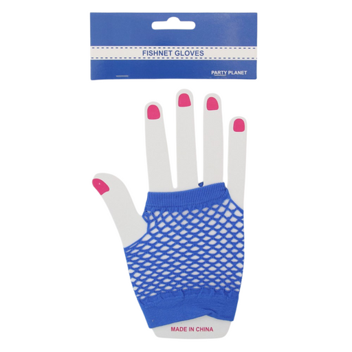 Fishnet Gloves - Blue