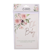 Oh Baby Invitations and Envelopes 6pk