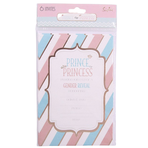 Gender Reveal Invitation 6pk