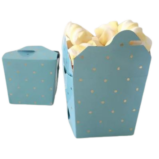 Dotty Party Box With Gold Foiled Blue 3pk