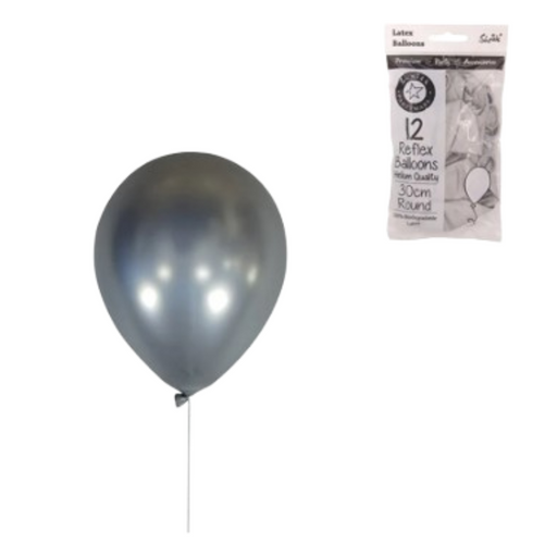 Chrome Balloons Cloud 30cm 12pk