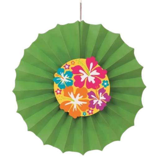 Luau Hibiscus Decor Fan