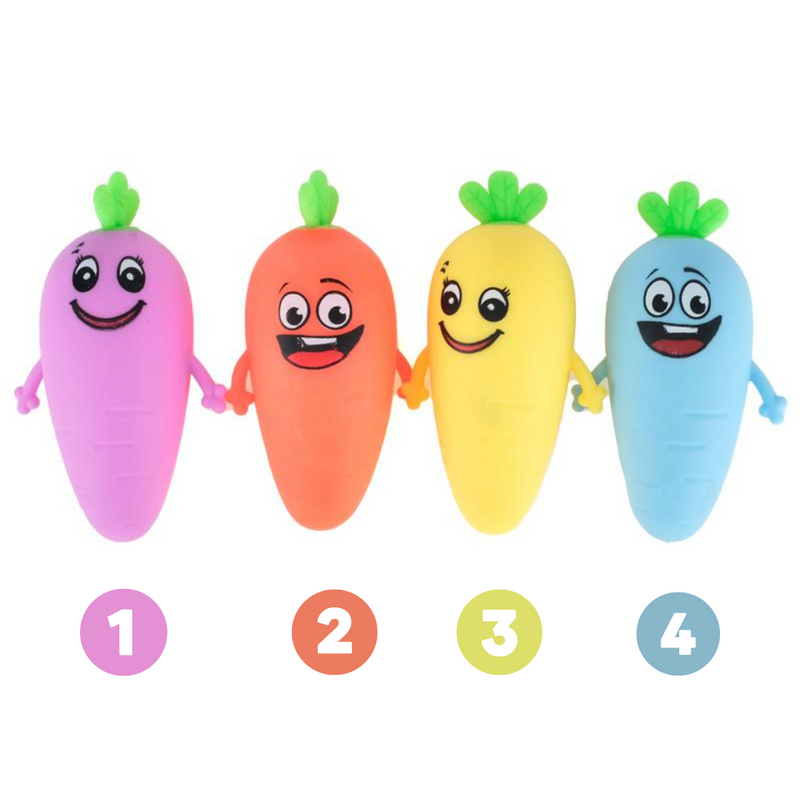 Squeeze & Stretch Cartoon Carrot 15cm