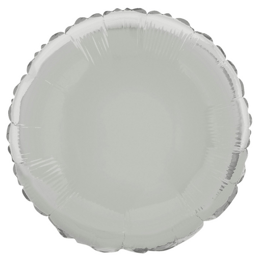 Silver Round Foil Balloon 45cm