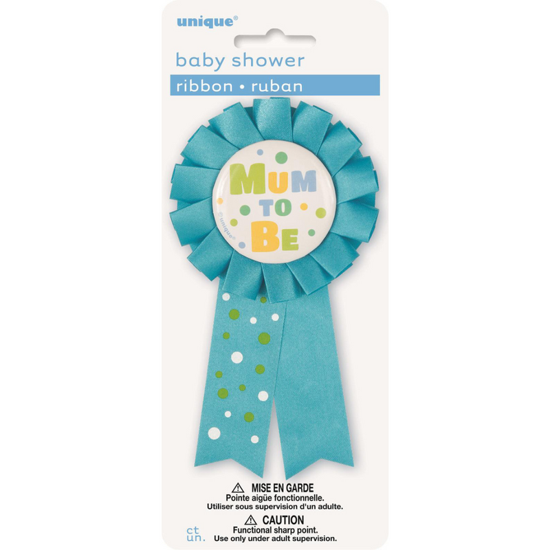 Mum To Be Award Ribbon Blue