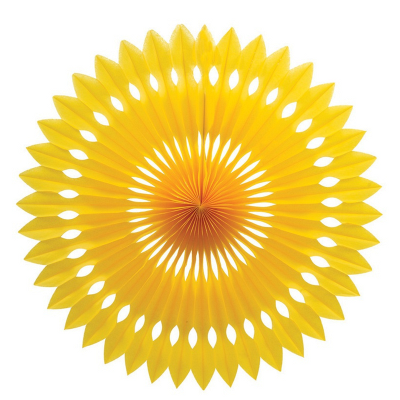 FS Hanging Fan Yellow 24cm 1pk